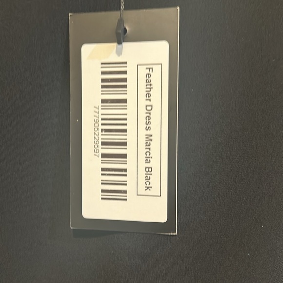 Marielle Black Feather Dress NWT - Picture 6 of 6